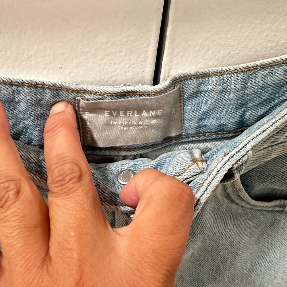 Everlane Light Blue Jean Shorts - Picture 3 of 4
